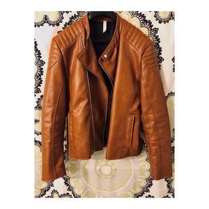 Faux Leather Jacket Zara
